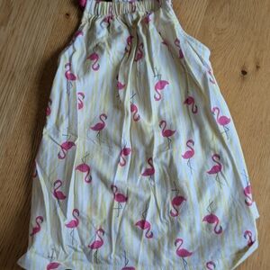 The Children's Place Flamingo Dress with Yellow Stripes